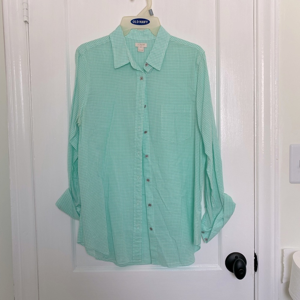 JCrew Gingham Button Down